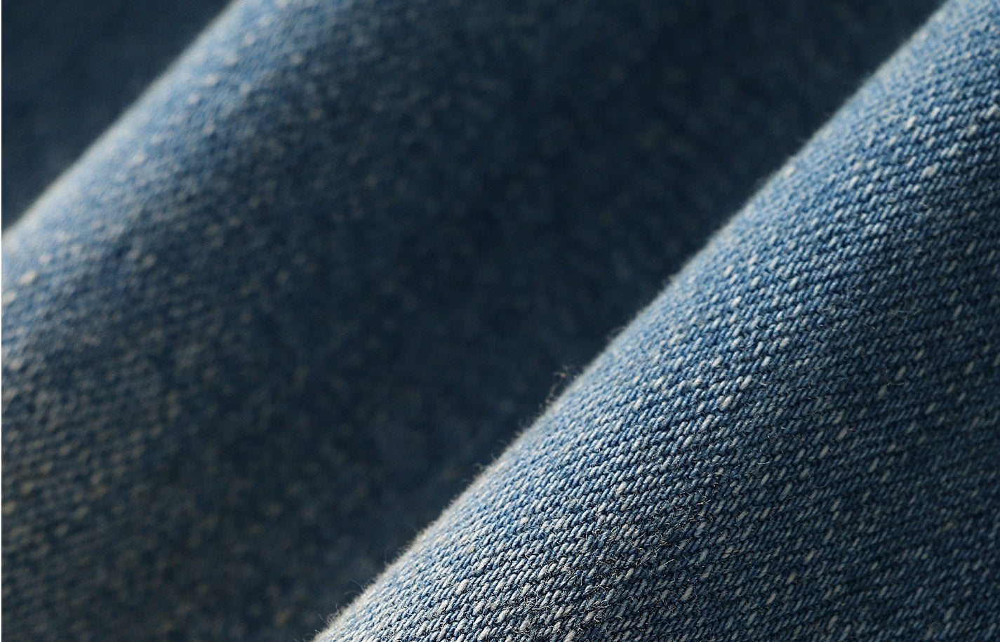 WANGXO |Long-Staple Cotton Neckline and Waist-Cinched Cropped Denim Dress -LANA