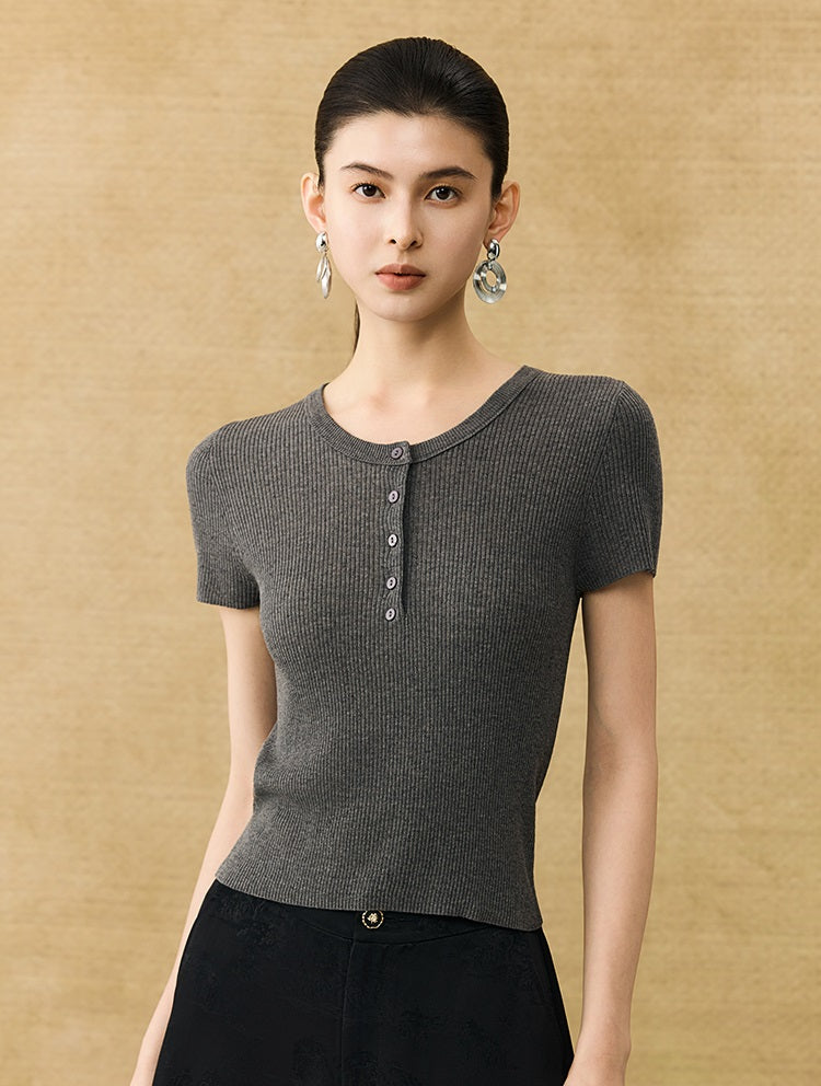 HECO Chinese Versatile Breathable Shoulder Short Sleeve T-Shirt - CEAS.