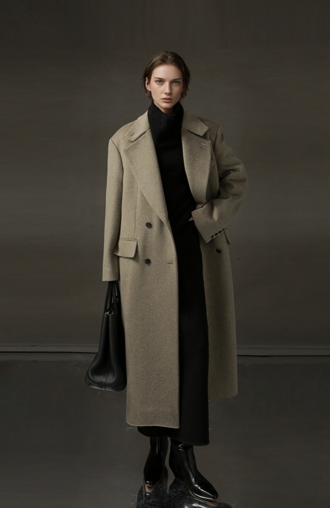 PIAOIN Niche Designer High-End Korean Mid-Length Coat-KATE