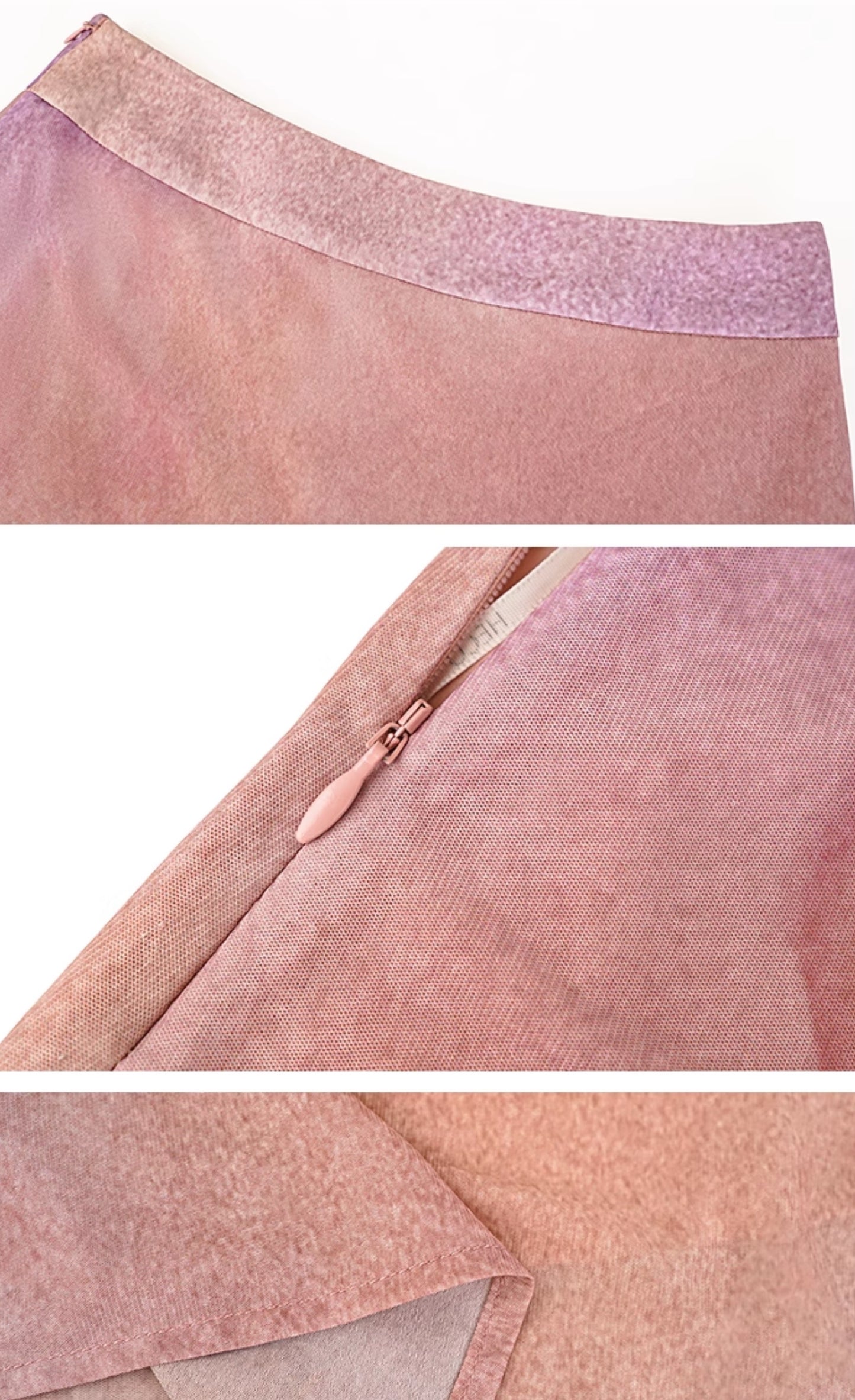 HECO Chinese gradient floral flowing temperament skirt - SWAED.