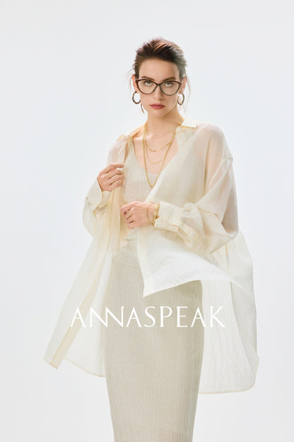 ANNASPEAK dry soft and cool VISCOSE pit strip suspender straight skirt set-CHOTA.