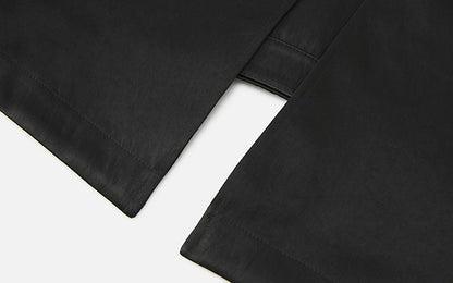 ZHUCHONGYUN black half sleeved crew neck top-CUB.