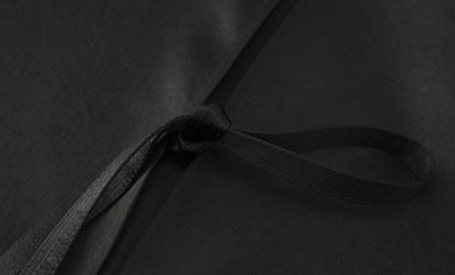 ZHUCHONGYUN black half sleeved crew neck top-CUB.