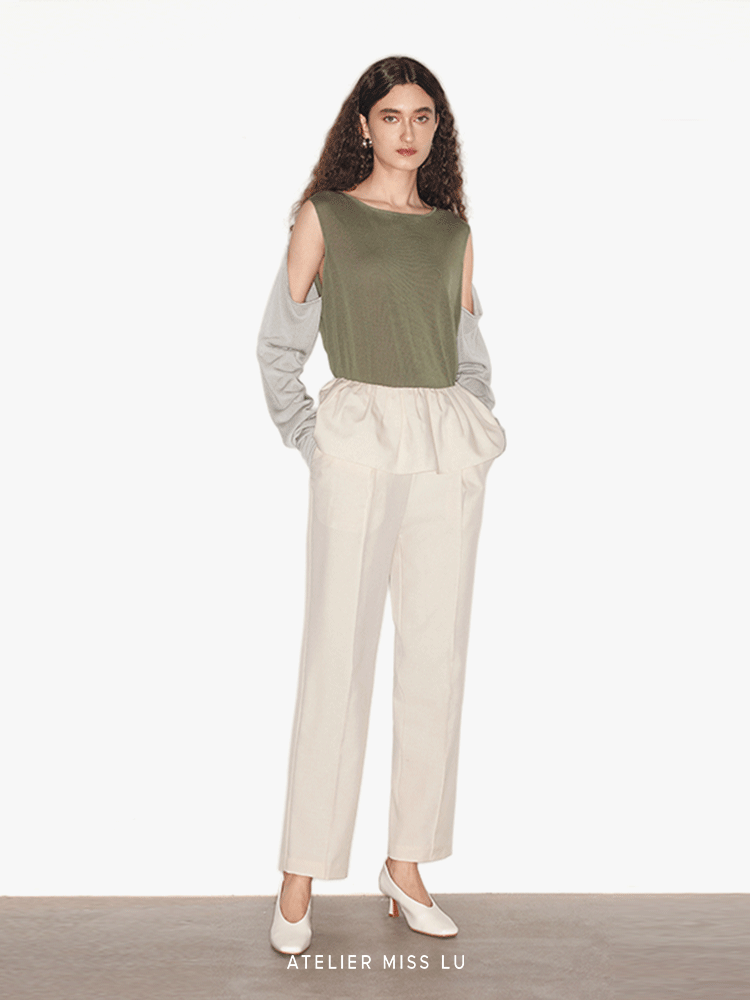 ATELIER MISS LU Two-Piece Off-the-Shoulder Knit Top - VINCE