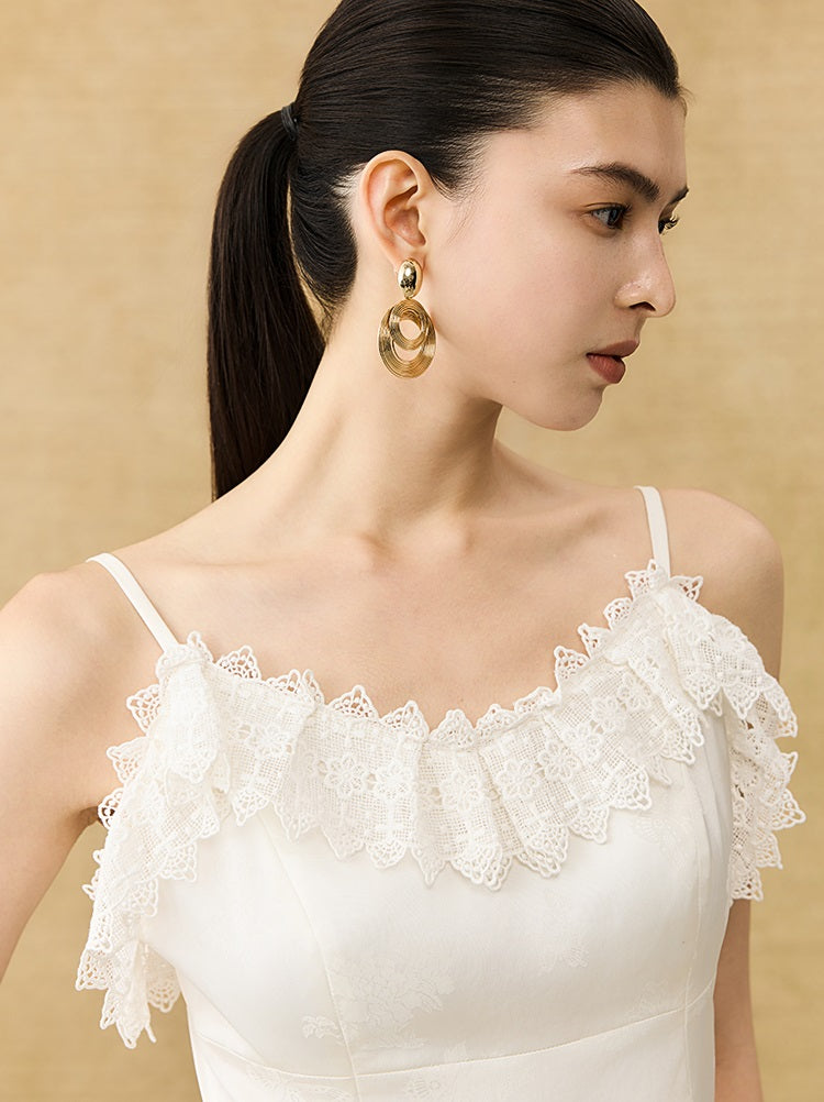 HECO Chinese High-end Acetate Lace Splicing Camisole - ZEPH.