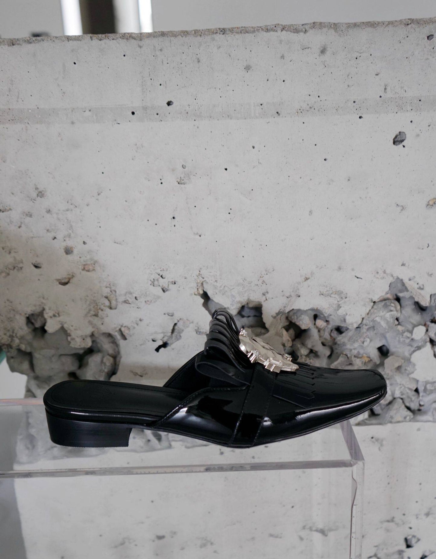 B-FEI leather semi-support square toe shoes-TINA.