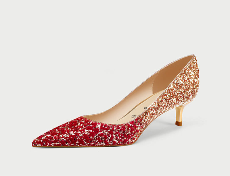 pjjuu Red Xiuhe Wedding Shoes - FIRE