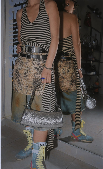 IUBALLET cyber cylinder underarm leather one-shoulder crossbody handbag - ALOE.