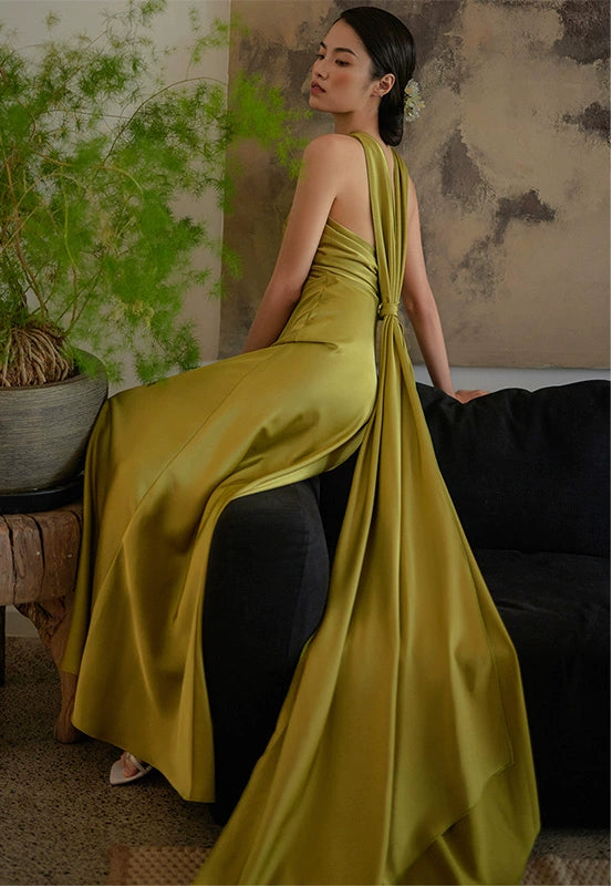 GOUDIN Toast party performance dignified long skirt dress-JAGNA.