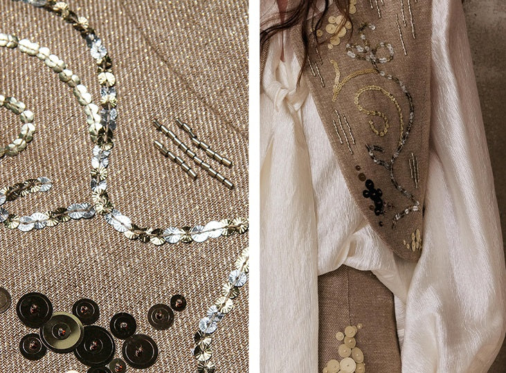 M essential Enchanting Exotic  Resort Linen Vest Chiffon Shirt-AMIRELLE.