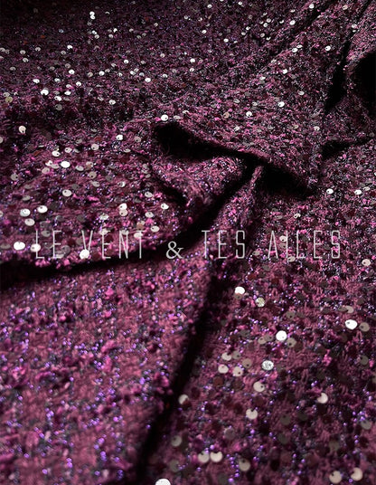 LE VENT&TES AILES Galaxy Luxury Weaving Feminine Sequin Tweed Skirt-ZOYA