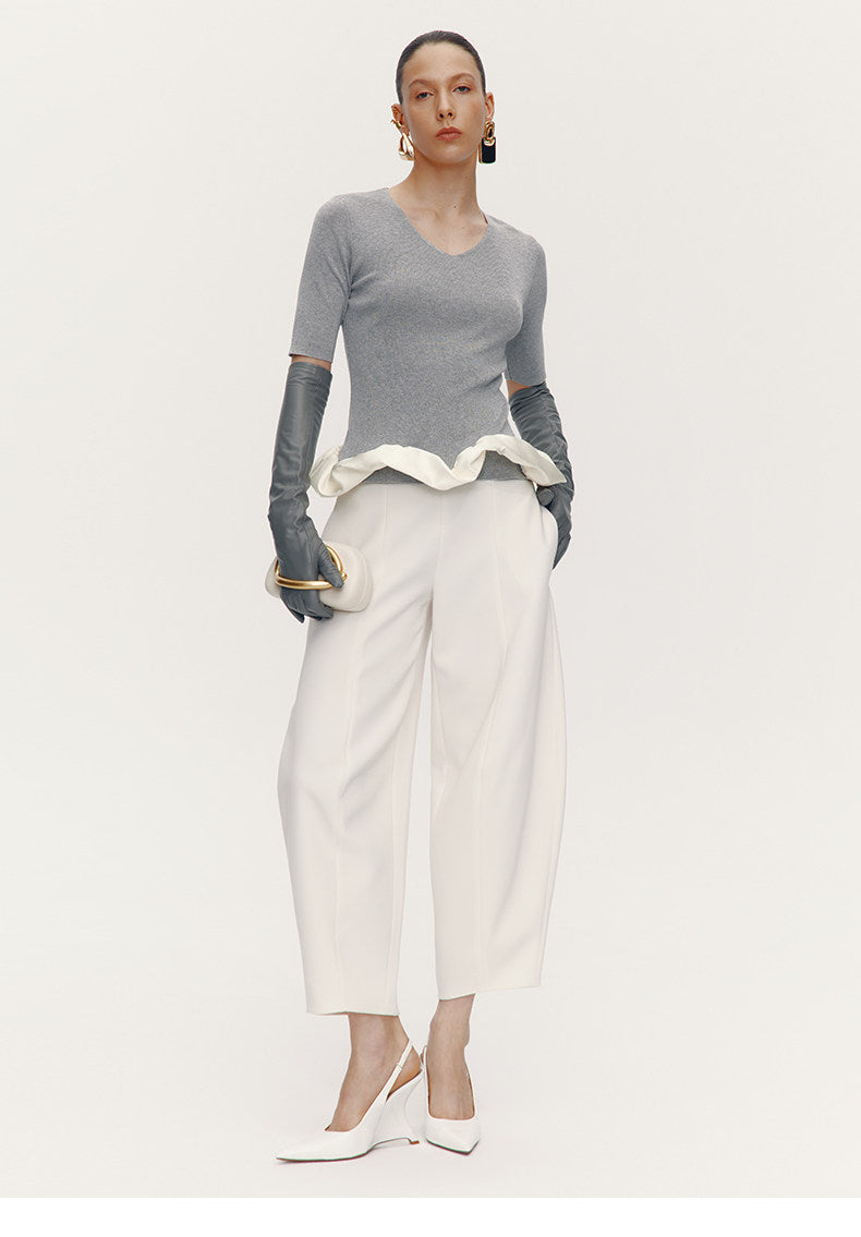 ATELIER MISS LU [After the Drama] New Artistic Scimitar Silhouette Pants - GRAT.