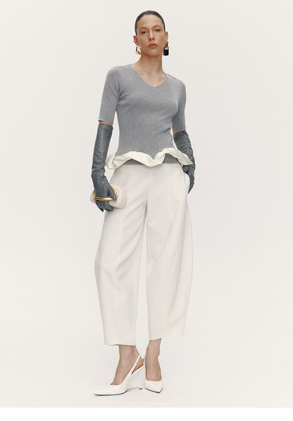 ATELIER MISS LU [After the Drama] New Artistic Scimitar Silhouette Pants - GRAT.