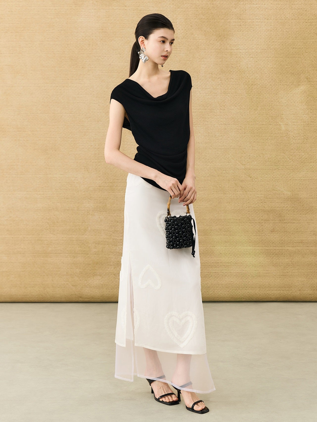 HECO Chinese high-end summer temperament love embroidered skirt - PHYSIC.