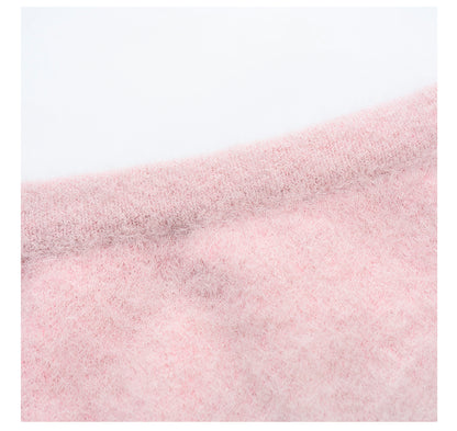 YES BY YESIR Barbie pink ombre Dream alpaca knit skirt top- Liowwa