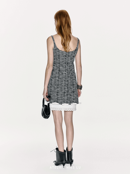 ATELIER MISS LU Bow Stitching Slip Dress - SAMUEL.