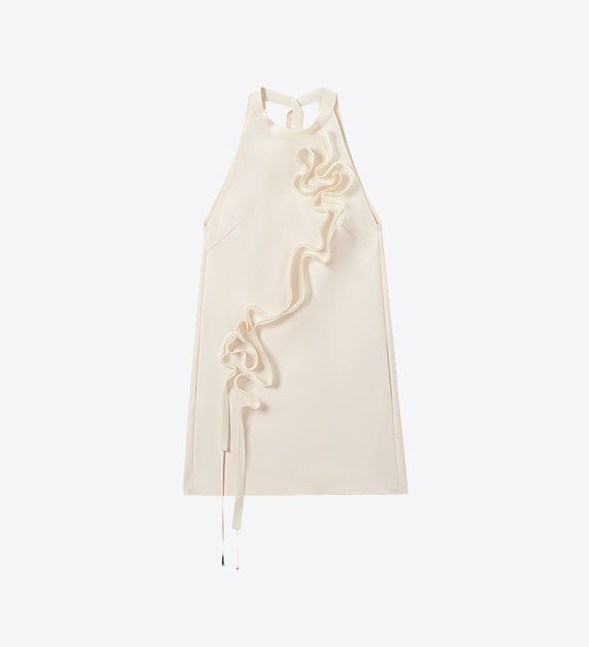 COMME MOI Lv Yan Designer Summer New Dribble Halterneck Dress Set - POSEY.