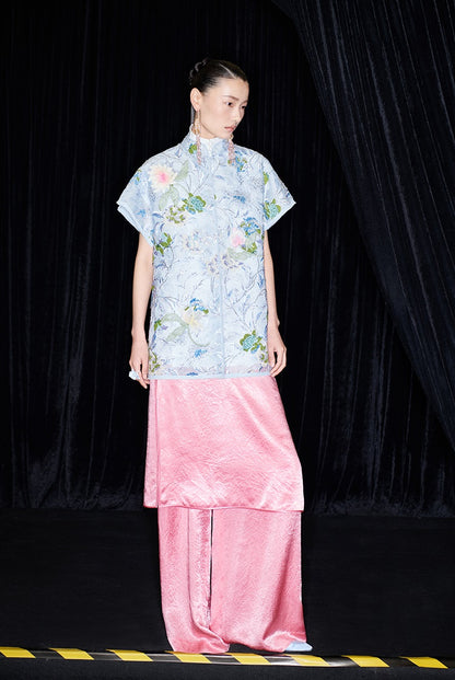 M essential Ma Kay designer Jiyi embroidery silk hand-dyed embroidery top - FEGI.