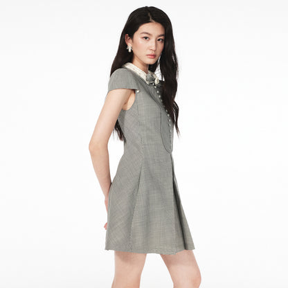 FAME bow houndstooth dress - ALEXANDER
