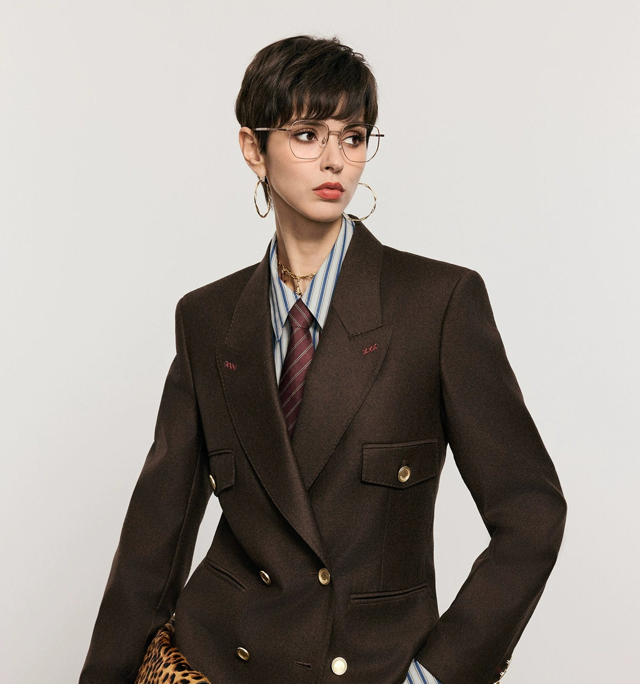 ANNASPEAK ROSSO Red Suit Pants Set-ADIO.