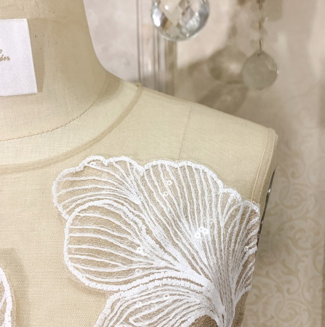 Wardrobes by Chen Elegant White Sleeveless Couture Lace Wedding Dress-Noa