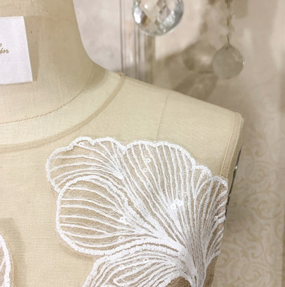 Wardrobes by Chen Elegant White Sleeveless Couture Lace Wedding Dress-Noa