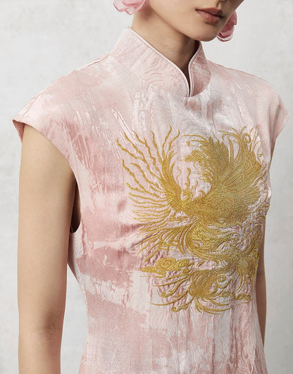 HECO Summer Jacquard Linen Dress Long Skirt - set.