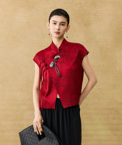 HECO Chinese Acetate Jacquard Short Sleeve Shirt - NIBE.