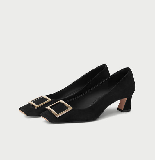 Pjjuu Black Commuter High Heels - BANK