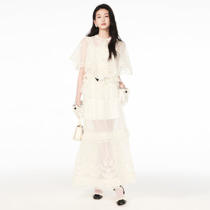 FAME organza embroidered beaded top - HAYDEN