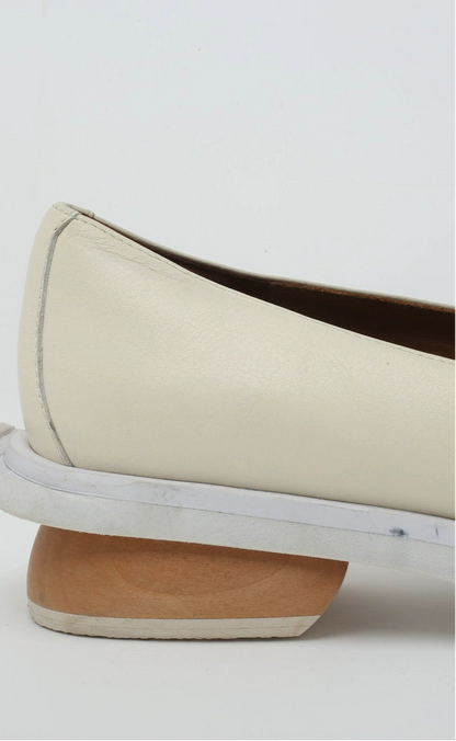 ZHUCHONGYUN square-toed low-heeled cowhide loafers-VAPOTI.