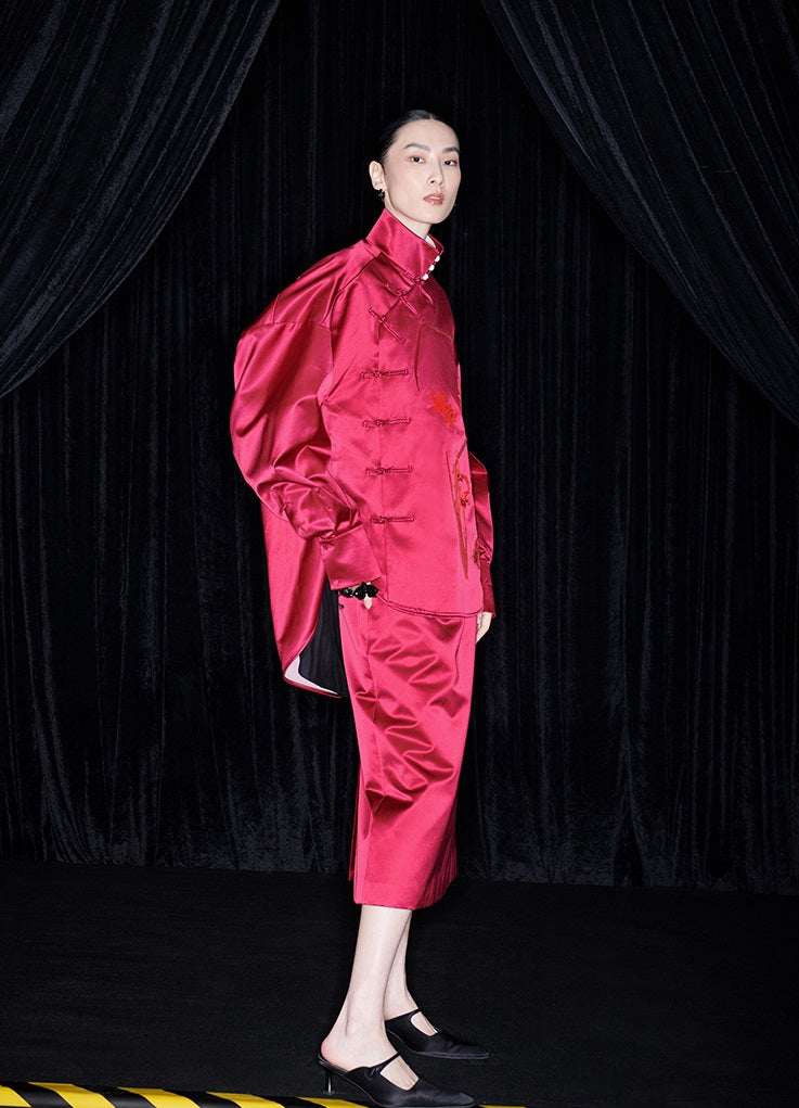 M essential Mackay designer brand embroidered placket silhouette shirt - save.