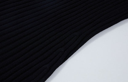 ZHUCHONGYUN sheep wool knitted tassel black textured skirt-NUNA.