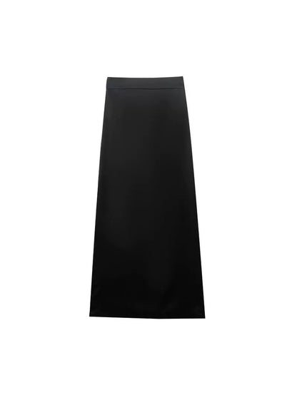HECO acetate drape feeling thin long skirt women - great.