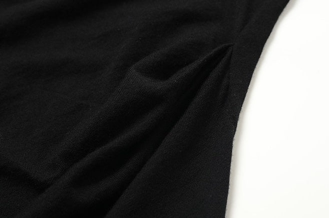 ZHUCHONGYUN  black sheep wool slim long knitted dress--SIMI.