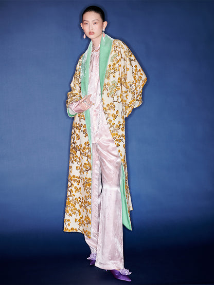 M essential Mackay designer chestnut pine workshop embroidered robe - spirits.