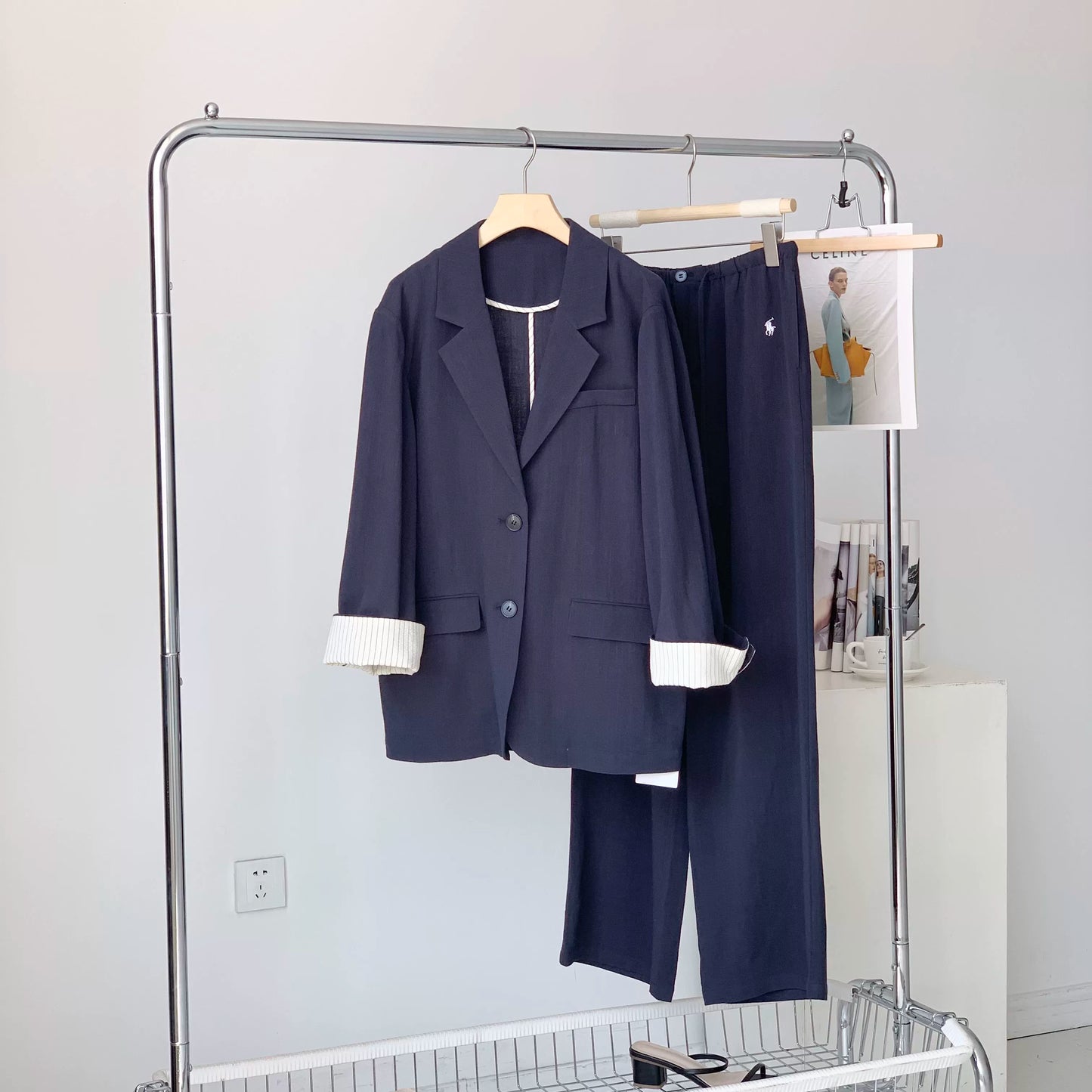 PIAOIN Premium Casual Linen Blazer Women's Versatile Straight Wide-leg Pants ALEXANDRA