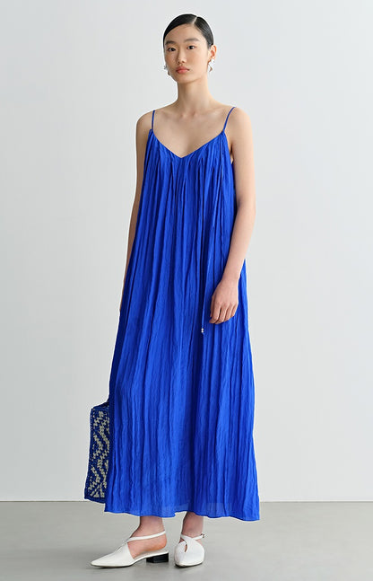 COMME MOI  summer new beach slip blue dress - PHILIP.