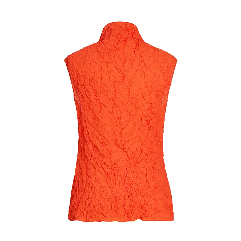 ZHUCHONGYUN bright and wrinkled sleeveless turtleneck top--KANEKI.