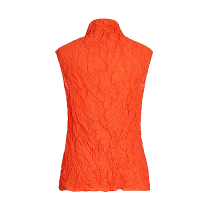 ZHUCHONGYUN bright and wrinkled sleeveless turtleneck top--KANEKI.
