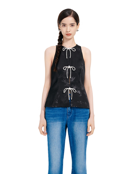 YES BY YESIR | Bamboo Shaved Shoulder Top Jacket and Pant Set -JIAYING.