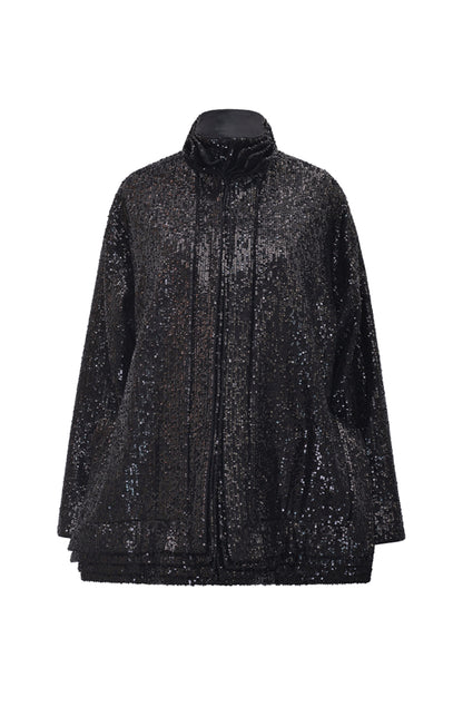 M essential Ma Kai designer Jingye embroidered fabric multi-collar structure jacket - DIVINE.