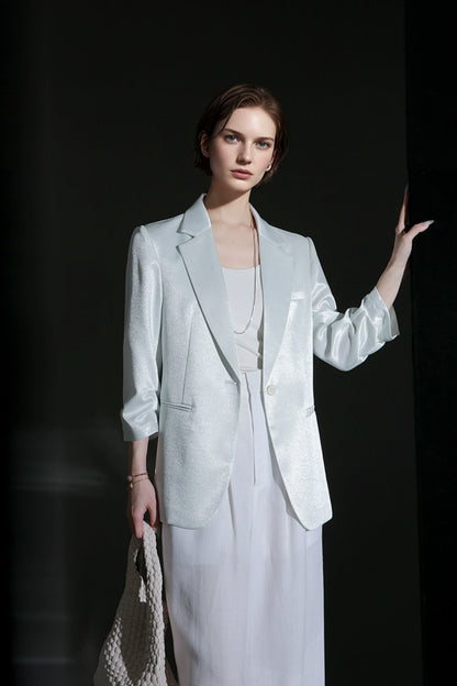 PIAOIN light luxury mercerized acetate heavy industry suit -CAMILLA