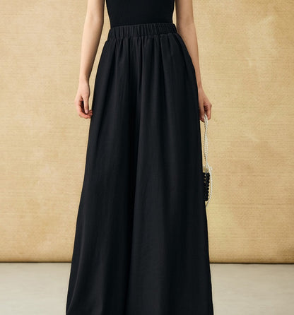 HECO Acetate High Waist Wide-leg Pants - TREY.