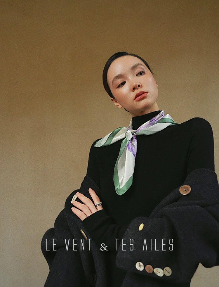 LE VENT&TES AILES seamless Yangtze yarn wool high-neck knit turtle neck-FEY