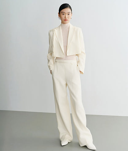 COMME MOI Lu Yan designer's new wool slimming wide-leg pants - ZARIA.