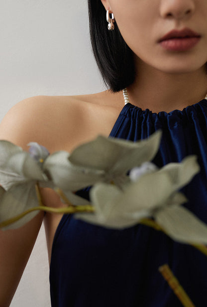 GOUDIN elegant low back slip dress -ZOFIA.