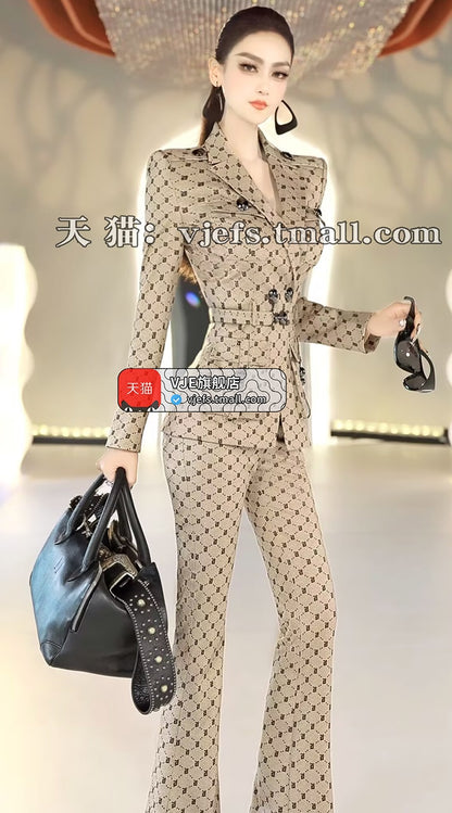 VJE  Multi-Pocket Top Micro Flared Pants Two-Piece Set - LIA.