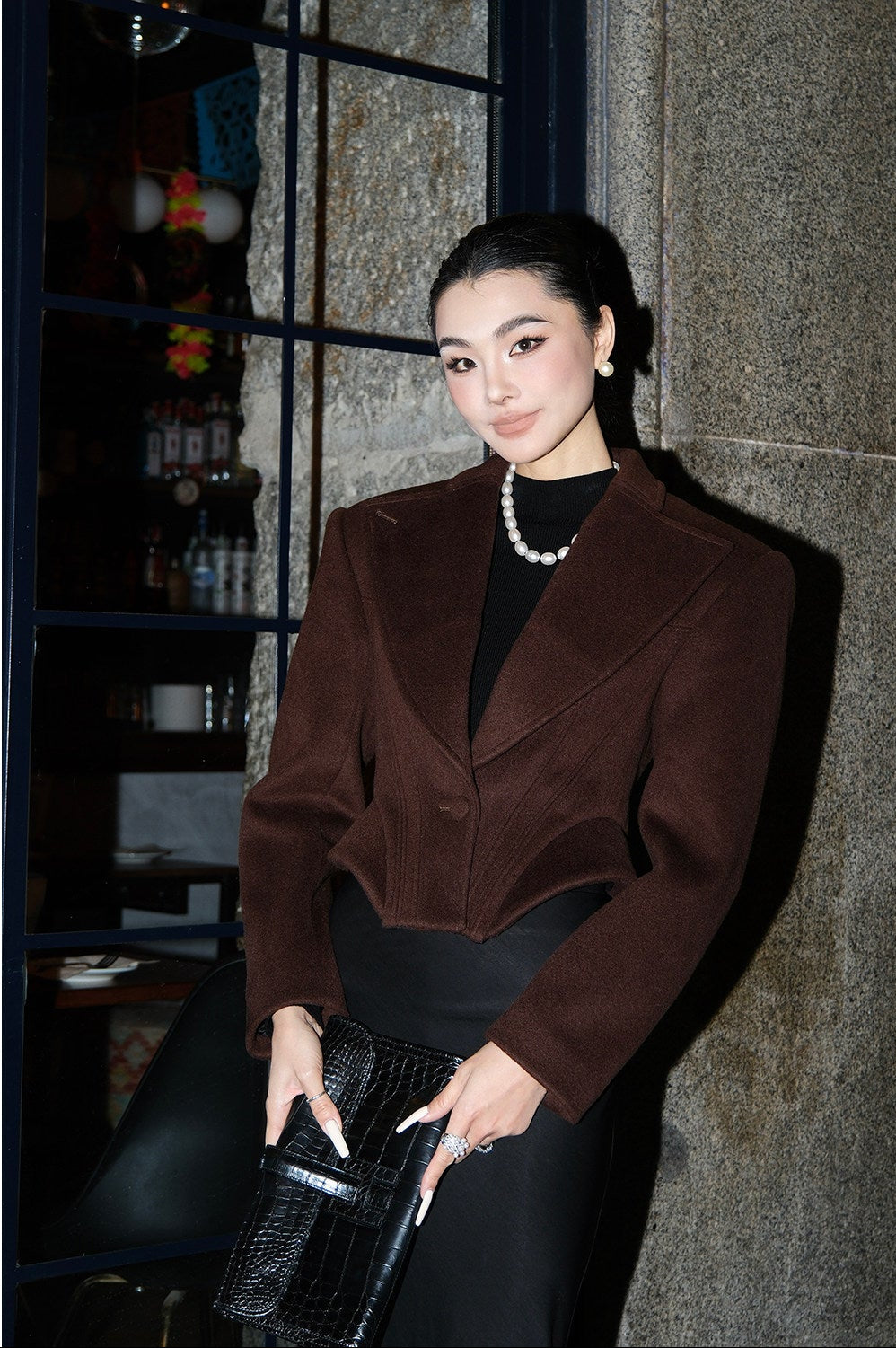 MEI SANGUAN Cropped Cashmere Wool Jacket - BETTY