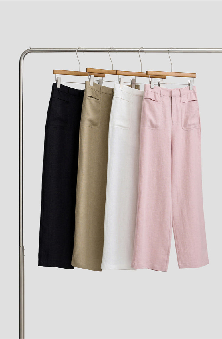 PIAOINwomen's straight design versatile commuter pants -EMILLIA